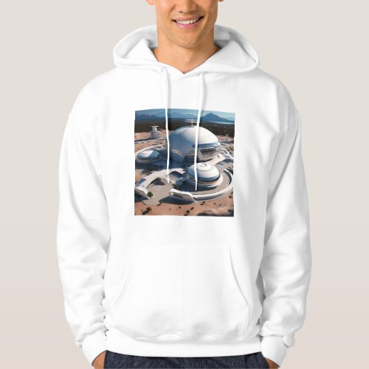 Zero Gravity Technologie Print Kunst Hoodie (Voorkant)