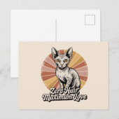 Zero Haar Maximale Liefde Sphynx Retro Briefkaart (Voorkant / Achterkant)