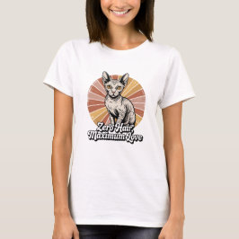 Zero Haar Maximale Liefde Sphynx Retro T-shirt