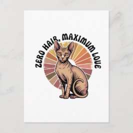 Zero Haar Maximum Liefde Sphynx Kunst Briefkaart