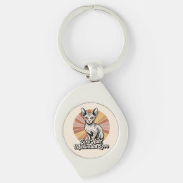 Zero Hair Maximum Love Sphynx Retro Sleutelhanger