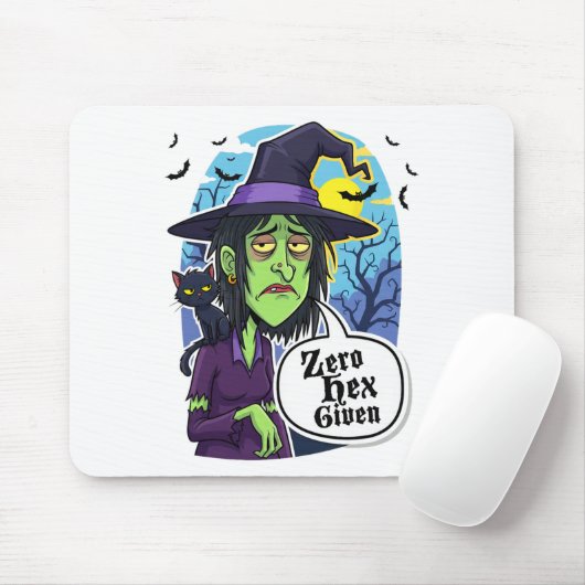 Zero Hex krijgt T-shirt voor grappige heks Hallowe Muismat (Met muis)