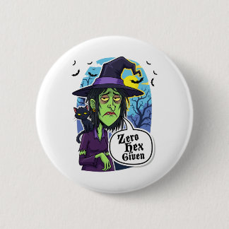 Zero Hex krijgt T-shirt voor grappige heks Hallowe Ronde Button 5,7 Cm