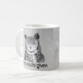 Zero hoots voor sarcastisch plezier koffiemok (Voorkant links)