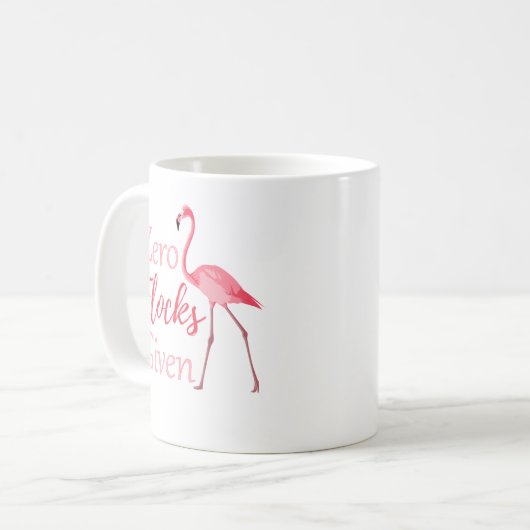 Zero-koppels met grappige flamingo koffiemok (Voorkant links)