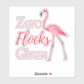Zero-koppels met grappige flamingo sticker (Vel)
