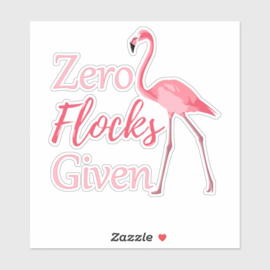 Zero-koppels met grappige flamingo sticker (Vel)