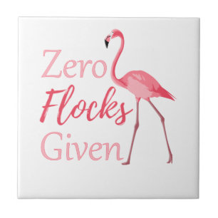 Zero-koppels met grappige flamingo tegeltje