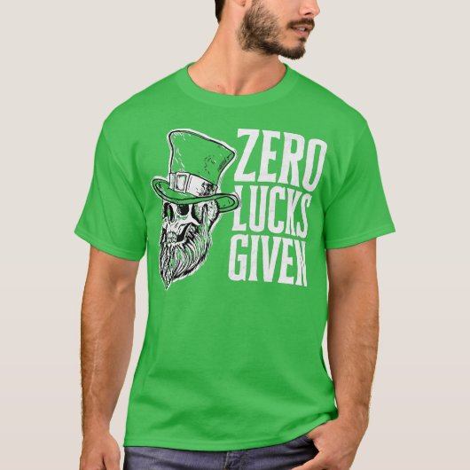 Zero Lucks geeft schamele sint-juttemietsslag T-shirt (Voorkant)
