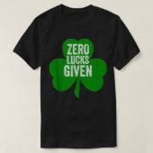 Zero Lucks Gegeven Grappige Saint Patricks Dag Cad T-shirt (Design voorkant)