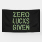 Zero Lucks Gezien St. Paddy's Day Hilarische Patri Spandoek (Horizontaal)