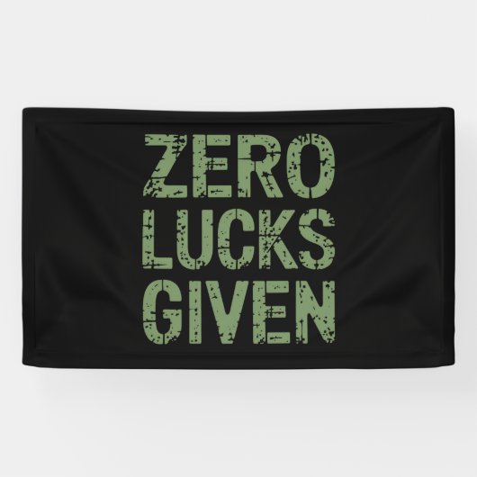Zero Lucks Gezien St. Paddy's Day Hilarische Patri Spandoek (Horizontaal)