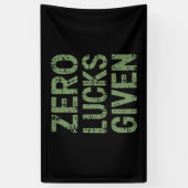 Zero Lucks Gezien St. Paddy's Day Hilarische Patri Spandoek (Verticaal)