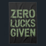 Zero Lucks Gezien St. Paddy's Day Hilarische Patri Theedoek<br><div class="desc">Geen geluk gegeven St Paddy's Day Hilarische Saint Patrick's Day</div>