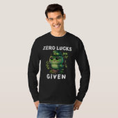 Zero Lucks Given Cute Owl St Patricks Day Party W T-shirt (Voorkant volledig)