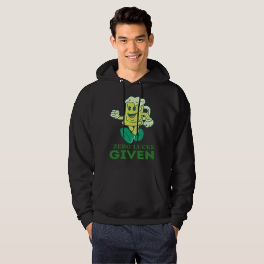 Zero Lucks Given St Patrick s Day St Paddys Day Hoodie (Voorkant volledig)