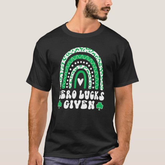 Zero Lucks krijgt grappige Ierse St Patrick's Day T-shirt (Voorkant)