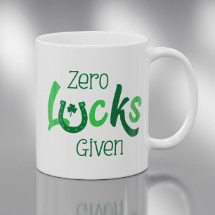 Zero Lucks krijgt slogan voor St Patrick's Day Koffiemok