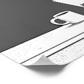 Zero Meowtivation Cat – Funny Lazy Work Cartoon Poster (Hoek)