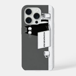 Zero Miauwtivatie Kat – Grappige Lui Werk Animatie iPhone 15 Pro Case