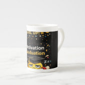 Zero Motivation Full Graduation Funny Shirt Porselein Kop (Voorkant rechts)