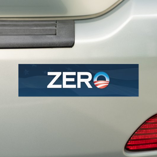 "Zero" Obama Bumpersticker (Op auto)