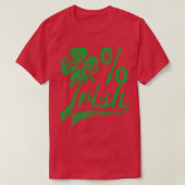 Zero Percent Irish Funny St Patricks Day Shamrock T-shirt (Design voorkant)