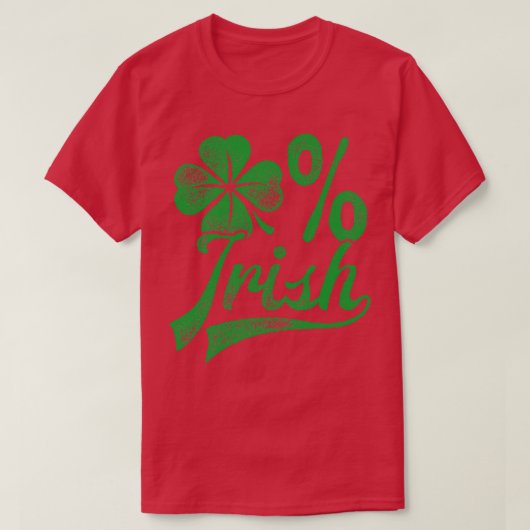 Zero Percent Irish Funny St Patricks Day Shamrock T-shirt (Design voorkant)