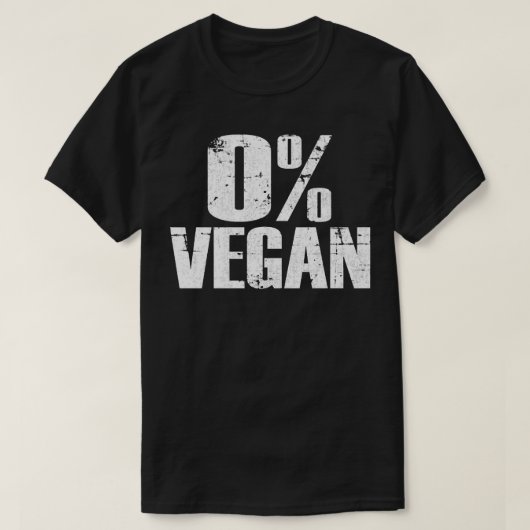 Zero Percent Vegan BBQ Barbeque Grilling for Men W T-shirt (Design voorkant)