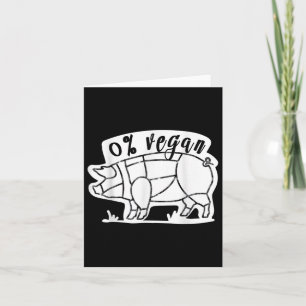 Zero Percent Vegan Grappige BBQ Carnivoor Vlees Ea Kaart