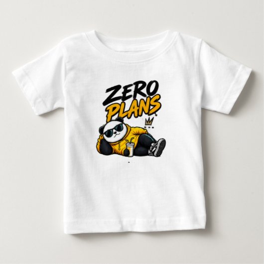 Zero Plans – Grappige Koele Typografie T-Shirt (Voorkant)