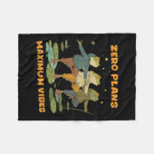 Zero Plans Maximum Vibes Funny Frog Hoodie Chill V Fleece Deken (Voorkant (Horizontaal))