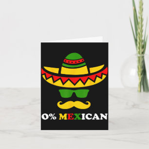 Zero procent Mexicaans grappig cinco de mayo feest Kaart