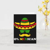 Zero procent Mexicaans grappig cinco de mayo feest Kaart (Gele Bloem)