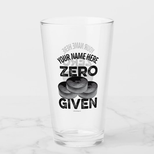 Zero Pucks gegeven (Hockey) glas (Voorkant)