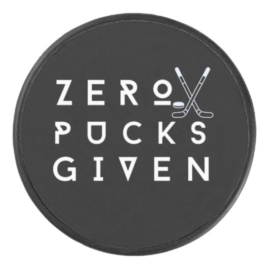 Zero Pucks Gegeven Hockey Stick Puck (Voorkant)