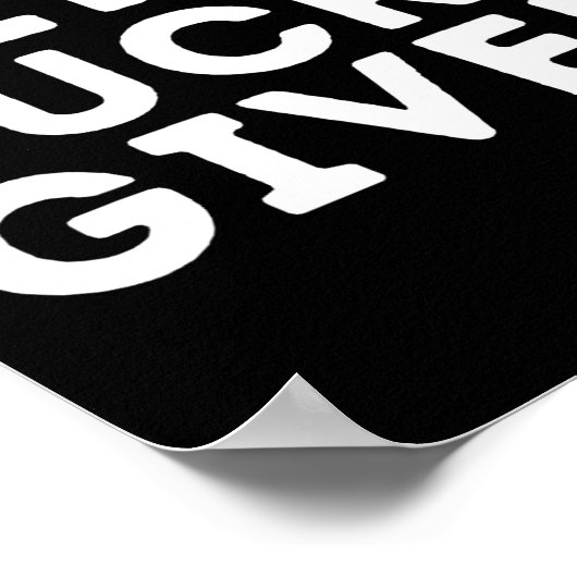 Zero Pucks Given - Funny Ice Hockey Player Gift  Poster (Hoek)