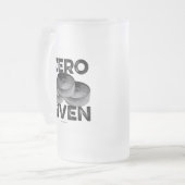 Zero Pucks Given (Hockey) Frosted Glass Beer Mug Matglas Bierpul (Voorkant links)