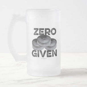 Zero Pucks Given (Hockey) Frosted Glass Beer Mug Matglas Bierpul