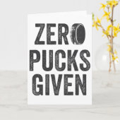 Zero Pucks Given Sarcastic Adult Hockey Men's Wome Kaart (Gele Bloem)