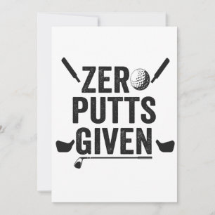 Zero putts Gegeven Grappige Golf Sport Golfen Papa Kaart