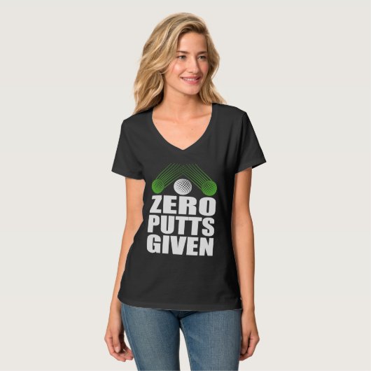 Zero Putts Given Golfer Golf Player Jokes  Golf T-shirt (Voorkant volledig)