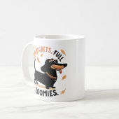 Zero Regrets Full Zoomies Mug – Funny Dachshund  Koffiemok (Voorkant links)