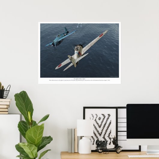 Zero-strijder"Saburo Sakai" Poster (Thuiskantoor)