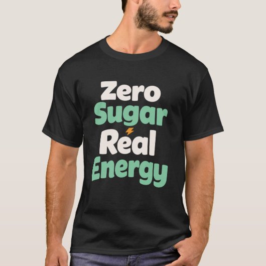 Zero Sugar Levensstijl Keto Lage Koolhydraat Gluco T-shirt (Voorkant)