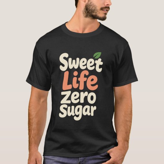Zero Sugar Levensstijl Keto Lage Koolhydraat Gluco T-shirt (Voorkant)