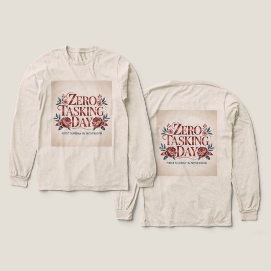 Zero Tasking Day Tri-Blend Shirt (Voorkant /achterkant)