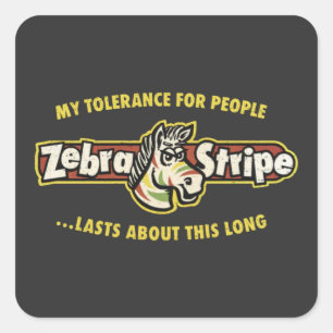 Zero Tolerance Fruit Stripe Gum Sarcastische Stick Vierkante Sticker