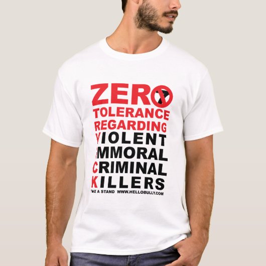 ZERO TOLERANCE T-SHIRT (Voorkant)