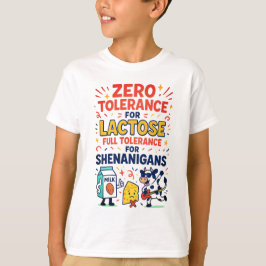 Zero Tolerance voor Lactose Funny T-shirt